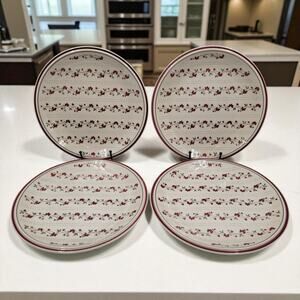 4 Newcor Regency Williamsburg Stoneware Dinner Plates Japan American Country